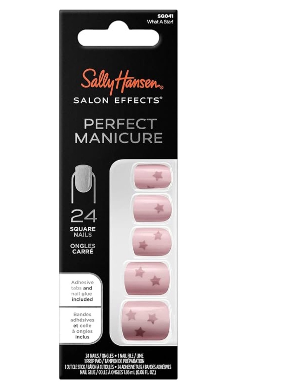 Salon Effects Perfect Manicure Press-On Nails - Pink Star
